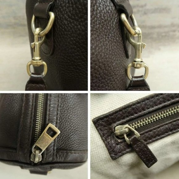 100% Authentic Gucci Boston Brown Leather Satchel Bag - Picture 8 of 12